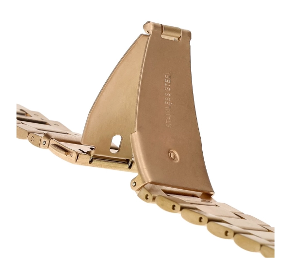 Bizon ze stali nierdzewnej Aura do Apple Watch 41/40/38mm Różowo-złoty