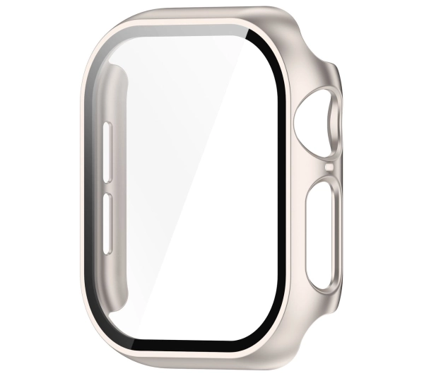 Bizon ze szkłem do Apple Watch 10 42mm Szampańskie