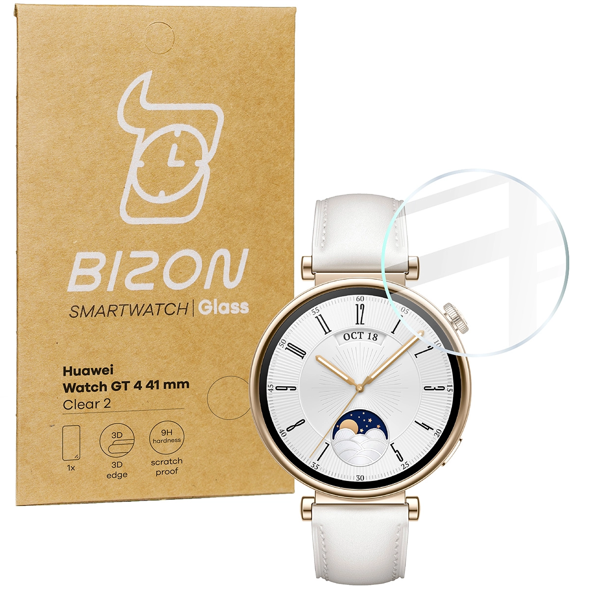 Szkło hartowane Bizon Watch Clear do Huawei Watch GT 4 41mm
