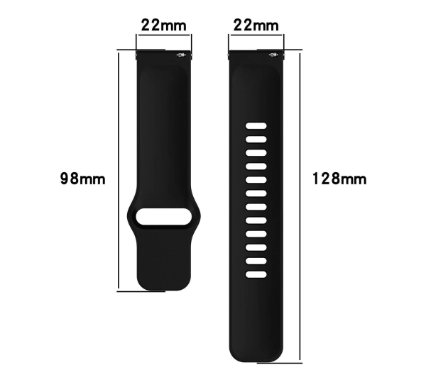 Bizon Strap Watch Silicone Pro SF QuickRelease 22mm Czarny