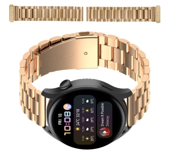 Bransoleta Bizon ze stali nierdzewnej Aura QuickRelease 18mm Różowo-złoty