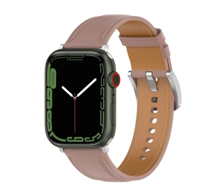 Bizon skórzany Casual do Apple Watch 44/45/46/49mm Różowy