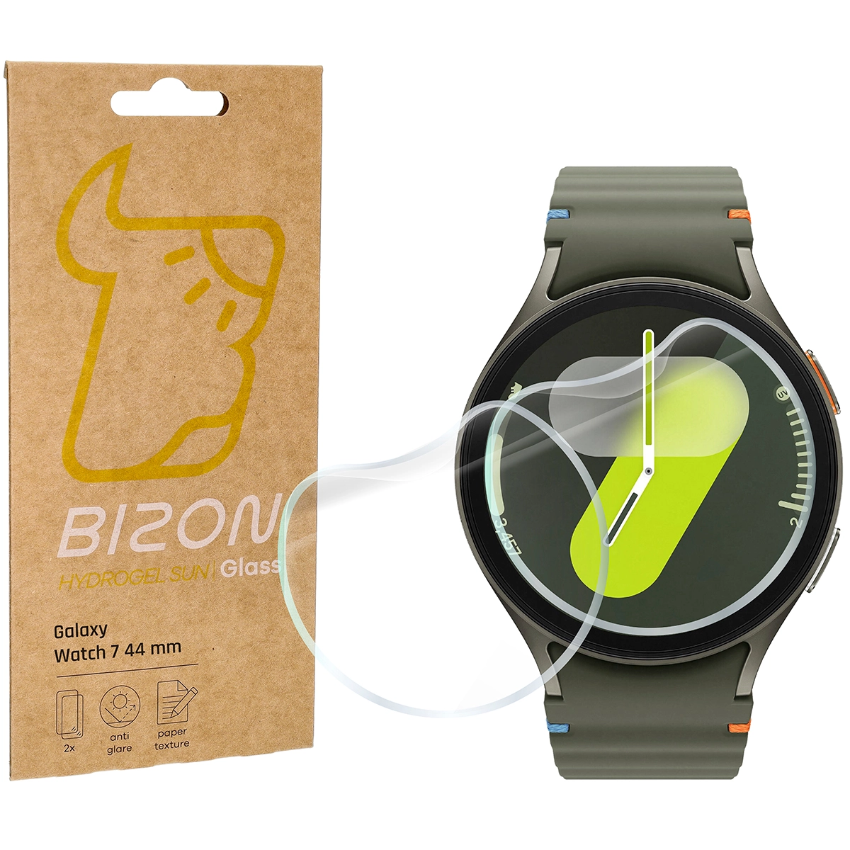 Folia ochronna Bizon matowa Film Sun do Galaxy Watch 7 44mm 2 sztuki