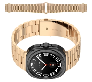 Bizon ze stali nierdzewnej Aura do Galaxy Watch Ultra 47mm Różowo-złoty