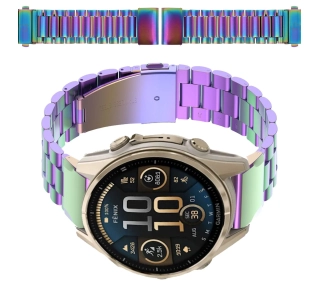 Bizon ze stali nierdzewnej Aura QuickFit 20mm Tęczowy