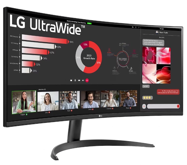LG 34WR50QK-B 34" 3K VA 100Hz 5ms Zakrzywiony - Kup na Raty - RRSO 0%
