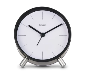 Budzik Hama Flores Średnica 11cm Sterowany sygnałem radiowym Czarny