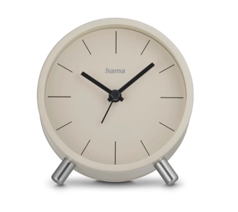 Budzik Hama Flores Średnica 11cm Sterowany sygnałem radiowym Beżowy