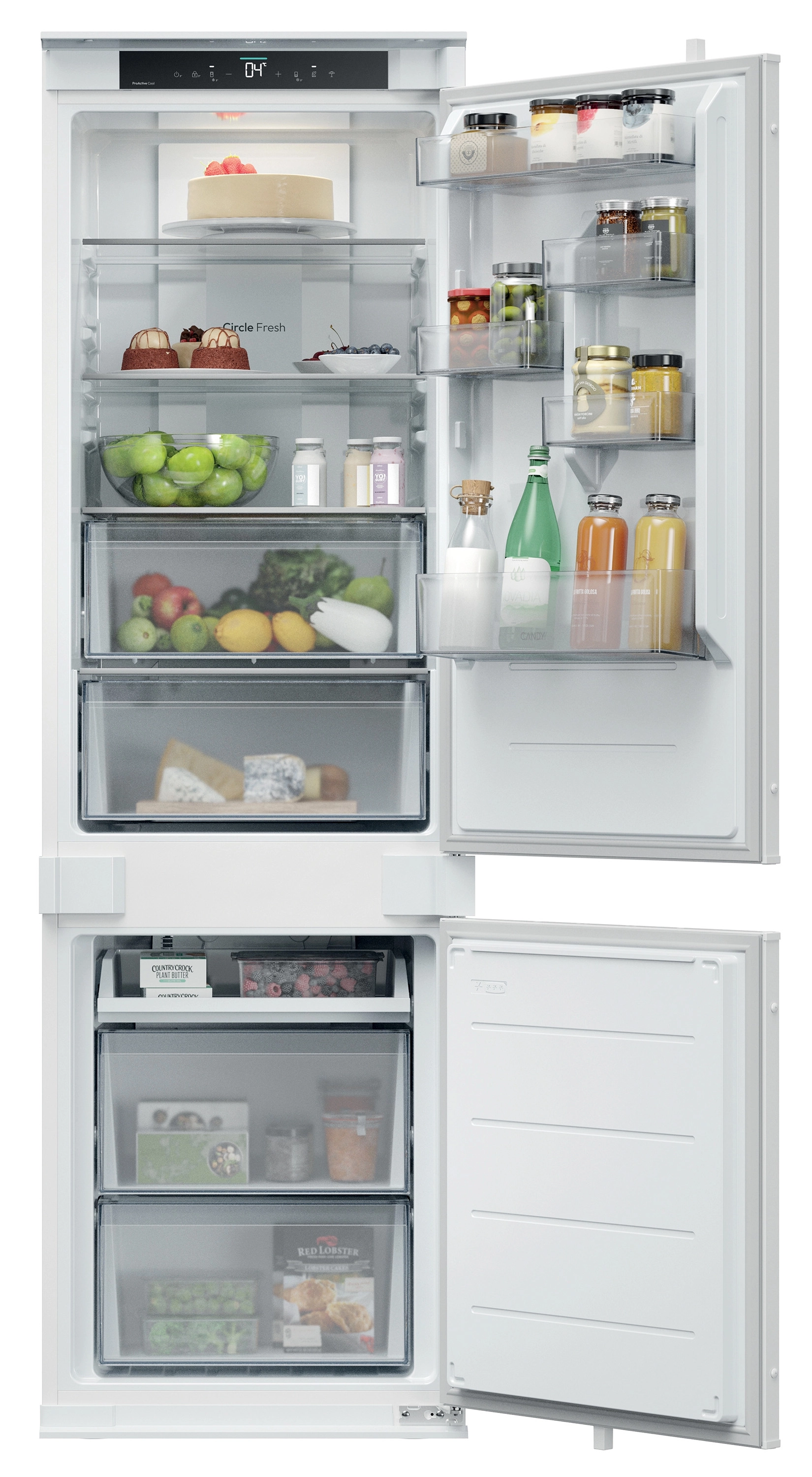 Lodówka Candy ECNBQT3518E Pełny No Frost 177cm Circle Fresh