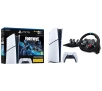 Konsola Sony PlayStation 5 Digital Slim D Chassis (PS5) 1TB Zestaw Fortnite Cobalt + Kierownica Logitech G29 Racing Wheel