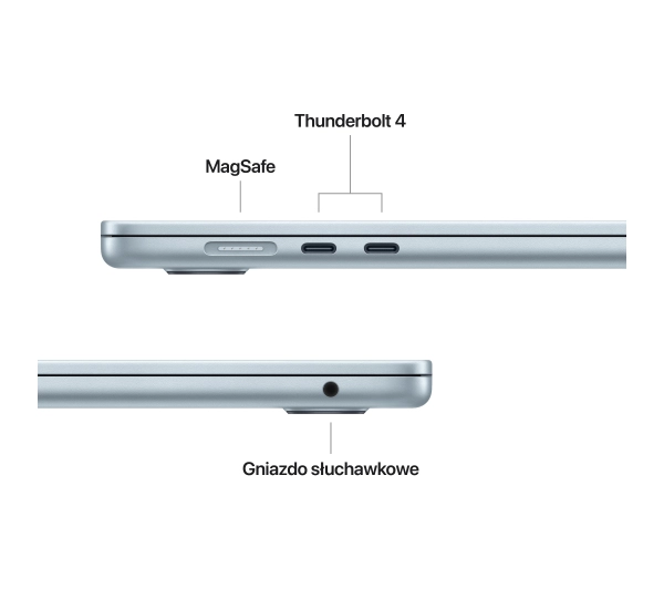 Apple MacBook Air 2025 15,3" M4 16GB RAM 512GB Dysk macOS Błękitny Funkcje AI - Kup na Raty - RRSO 0%