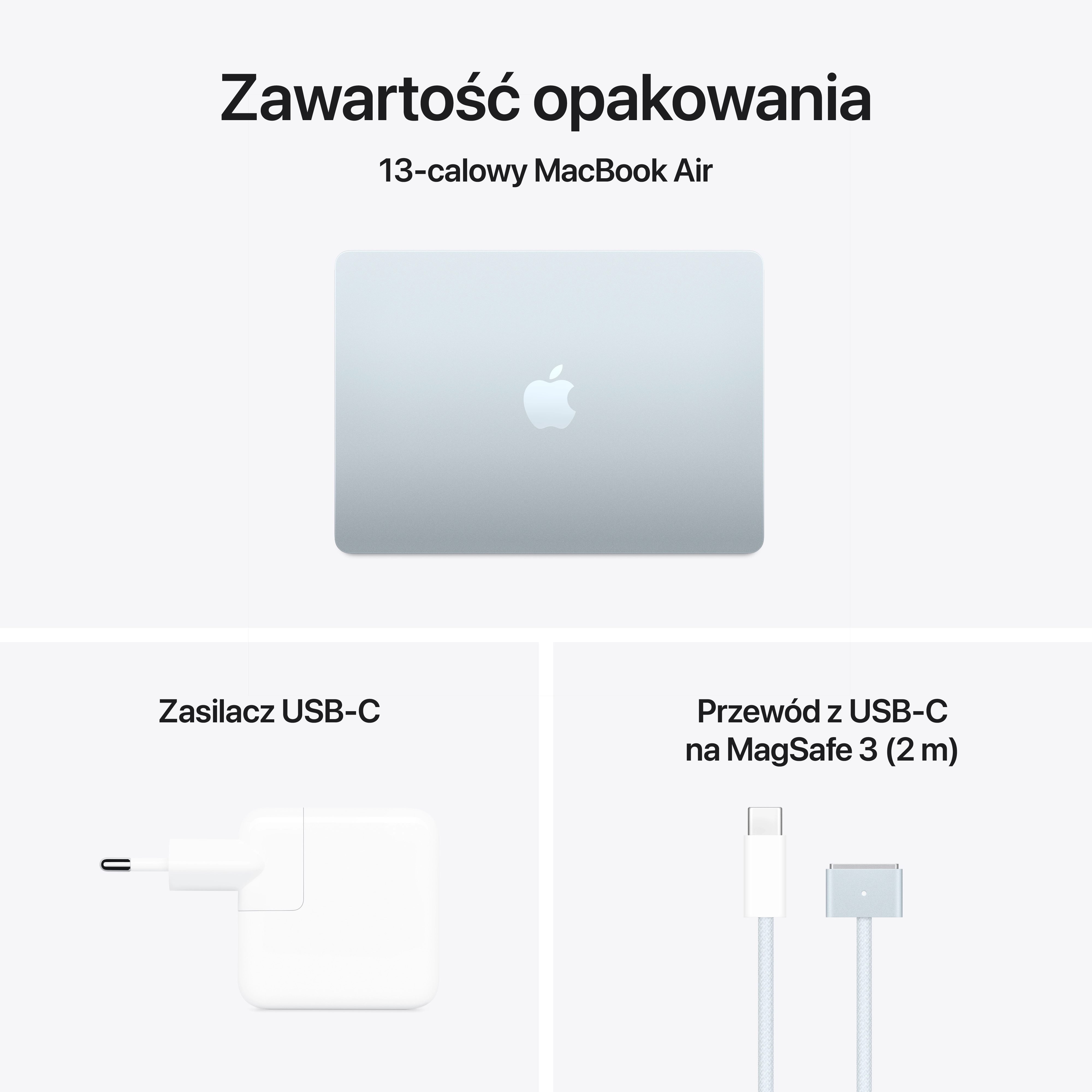 Apple MacBook Air 2025 13,6" M4 16GB RAM 256GB Dysk macOS Błękitny