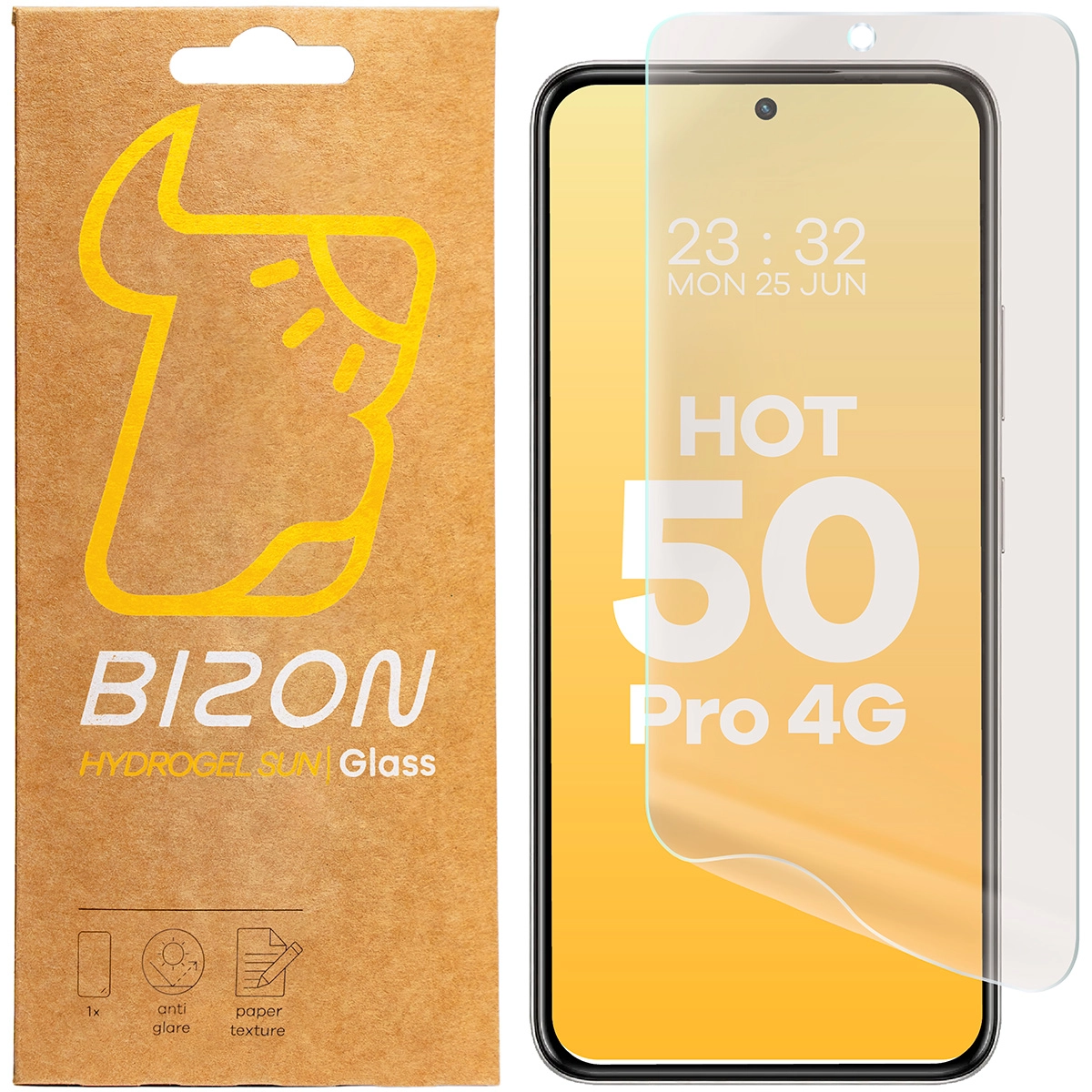 Folia ochronna Bizon matowa Film Sun do Infinix Hot 50 Pro 4G 2 sztuki