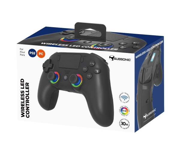 Subsonic SA5716-1 Wireless LED Controller Black do PS5, PC Bezprzewodowy Czarny