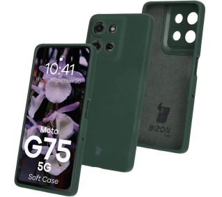 Bizon Silikonowe Soft do Motorola Moto G75 5G Ciemnozielony