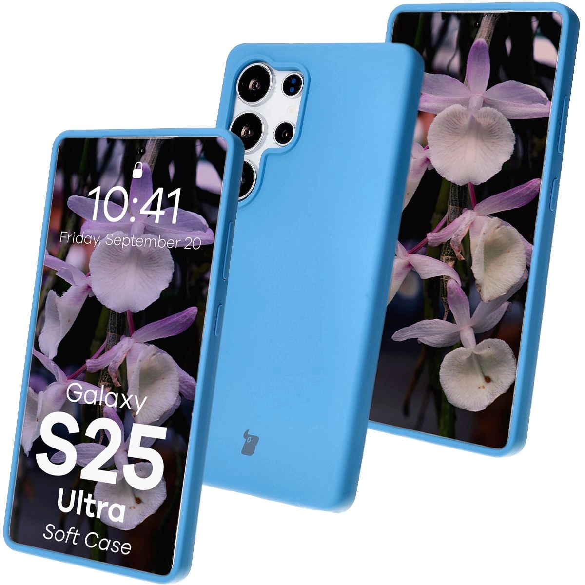 Etui Bizon Silikonowe Soft do Galaxy S25 Ultra Niebieski