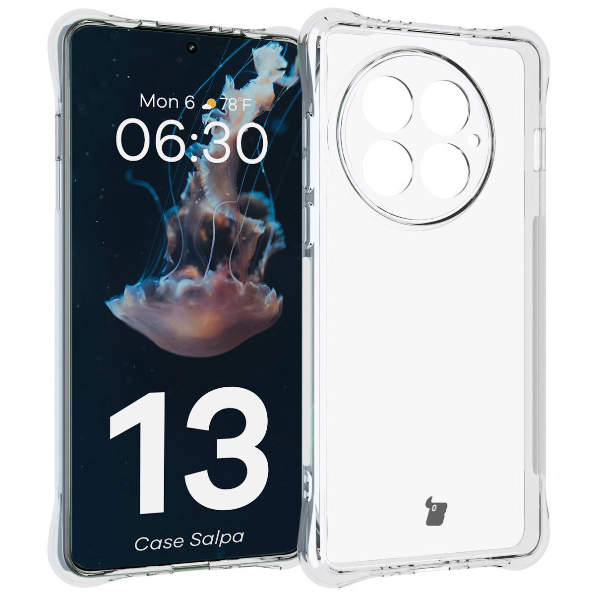 Etui Bizon Elastyczne Salpa do OnePlus 13 Przezroczysty