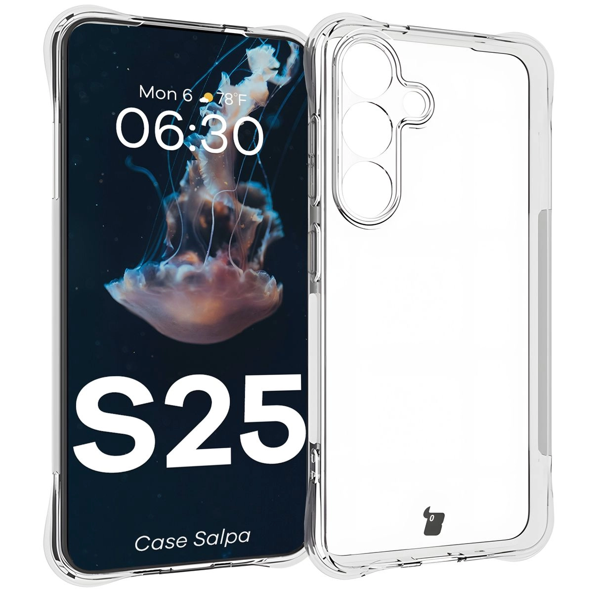 Etui Bizon Elastyczne Salpa do Galaxy S25 Przezroczysty