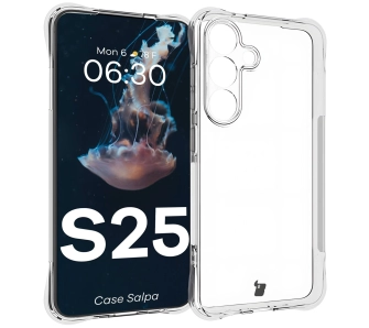 Etui Bizon Elastyczne Salpa do Galaxy S25 Przezroczysty
