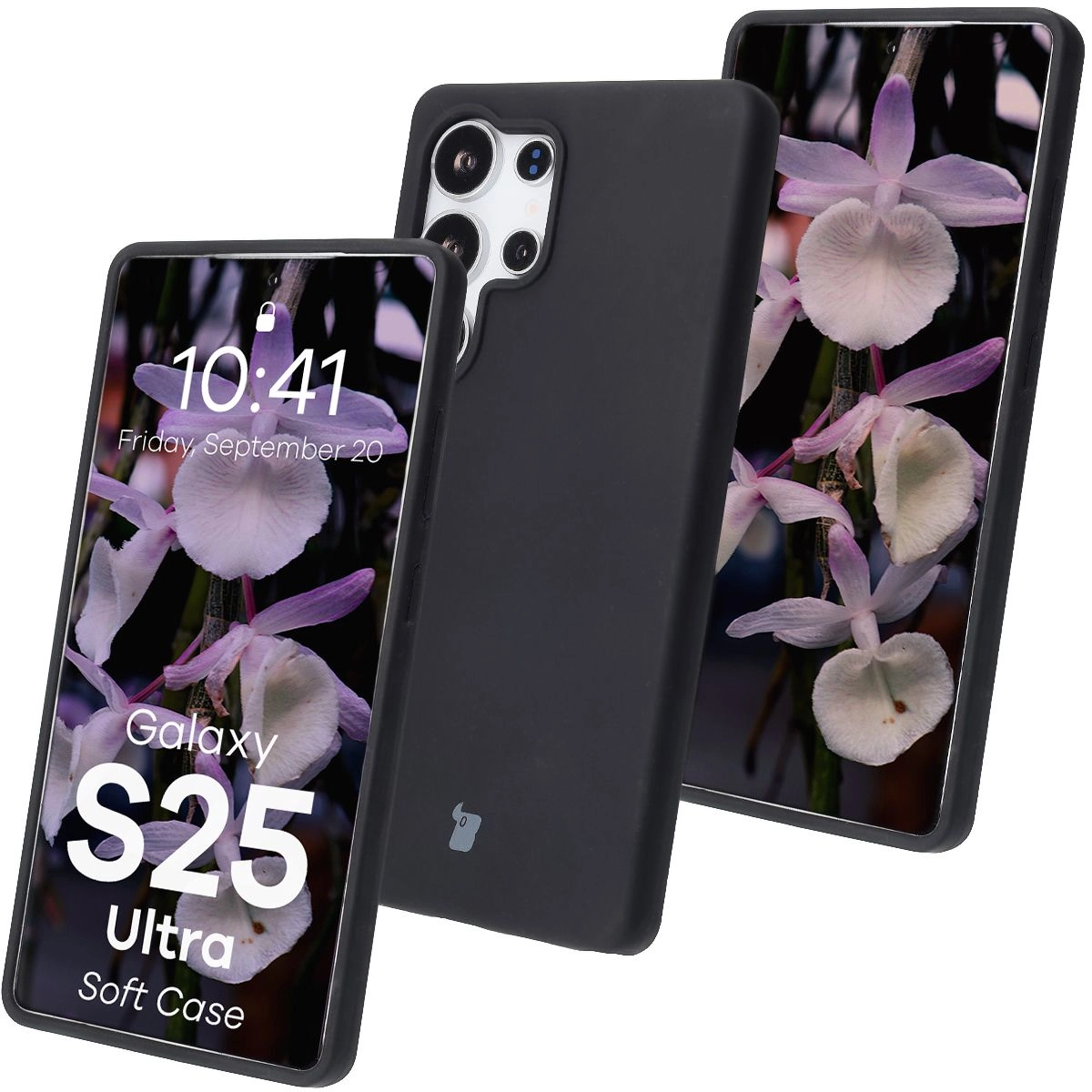 Etui Bizon Silikonowe Soft do Galaxy S25 Ultra Czarny