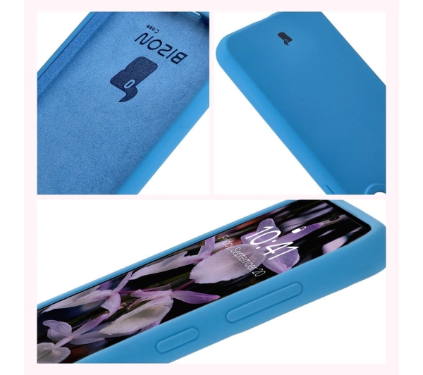Bizon Silikonowe Soft do Galaxy A56 5G Niebieski