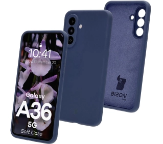 Bizon Silikonowe Soft do Galaxy A36 5G Ciemno-niebieski