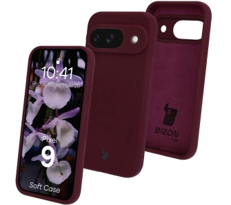 Etui Bizon Silikonowe Soft do Google Pixel 9 Ciemno-fioletowy