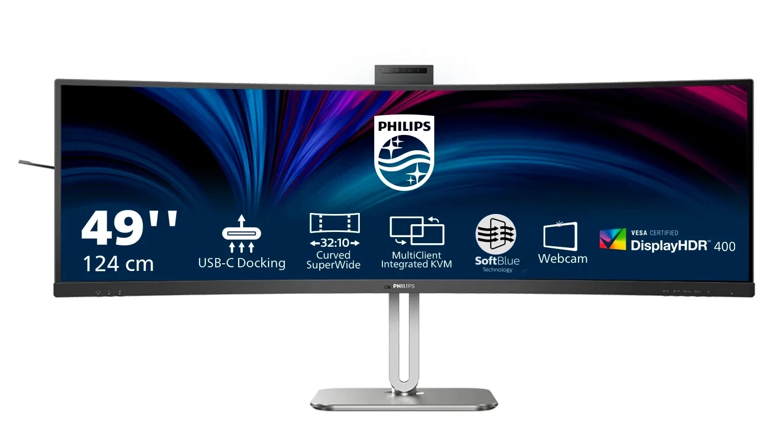 Monitor Philips 49B2U6900CH/00 z kamerą 49" 5K VA 75Hz 4ms Zakrzywiony