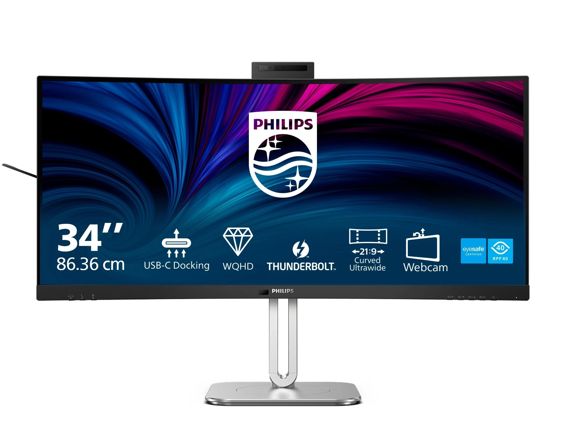 Monitor Philips 34B2U6603CH/00 z kamerą 34" UWQHD VA 120Hz 4ms Zakrzywiony