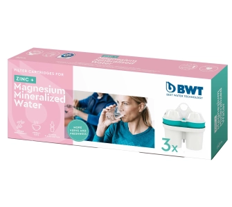Wkład filtrujący BWT Mineralizowana Magnezem miękka woda + Cynk 3szt.