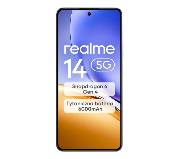 realme 14 5G 12/256GB Funkcje AI 6,67" 120Hz 50Mpix Srebrny - Kup na Raty - RRSO 0%