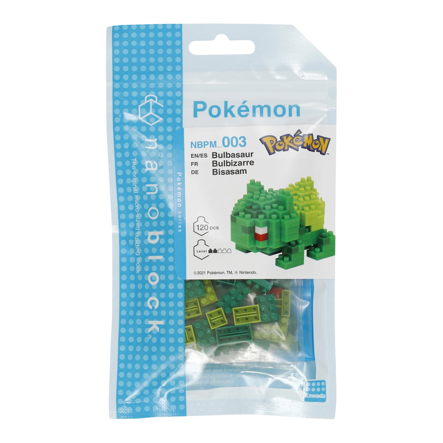 Model do składania Bandai Nanoblock Pokemon - Bulbasaur