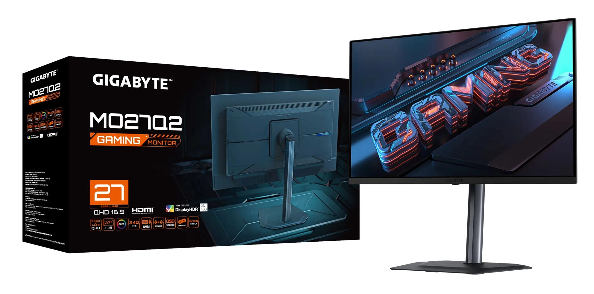 GIGABYTE MO27Q2 ゲーミングモニター Gigabyte MO27Q2 zaprezentowany jako nowy monitor dla graczy