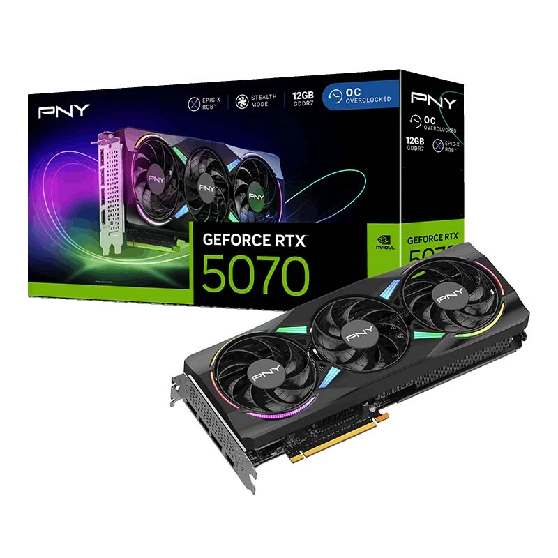 Karta graficzna PNY GeForce RTX 5070 ARGB EPIC-X RGB 12GB GDDR7 192bit DLSS 4