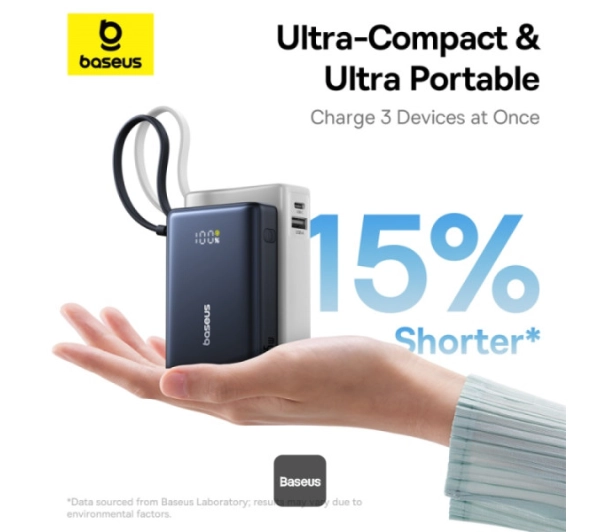 Baseus PicoGo Digital Display 10000mAh 45W Czarny