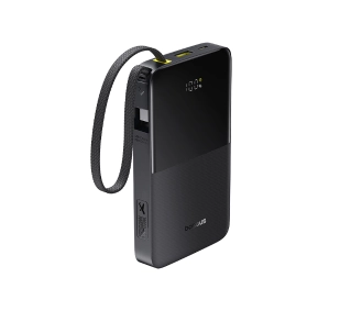 Baseus Bipow 2 Pro 10000mAh 22.5W Cyfrowy wyświetlacz, Wbudowany kabel USB-C Czarny - ⚡ BESTSELLERY ⚡