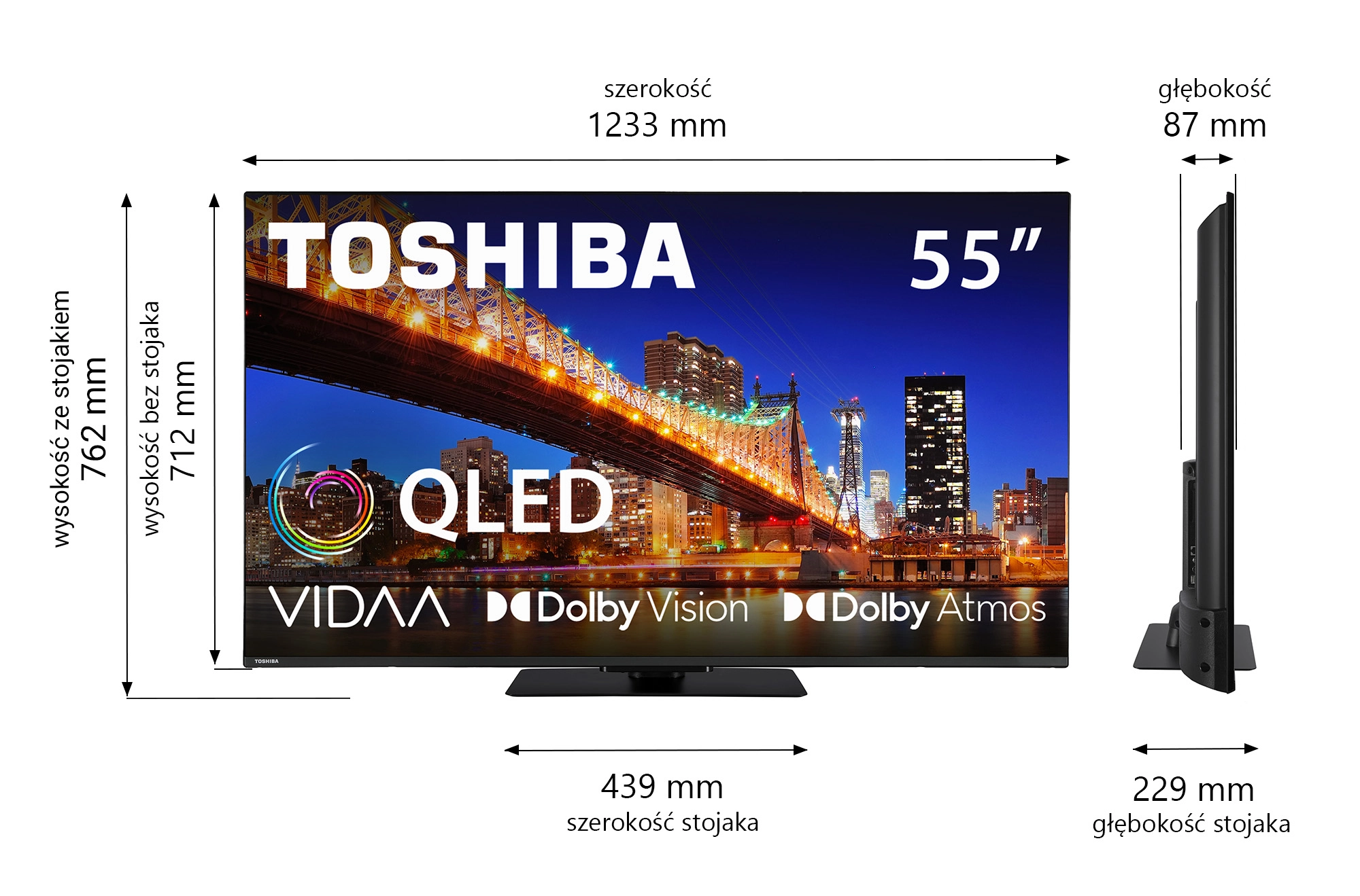 在庫処分セール テ Telewizor 55 55QV3F63DG Toshiba テレビ