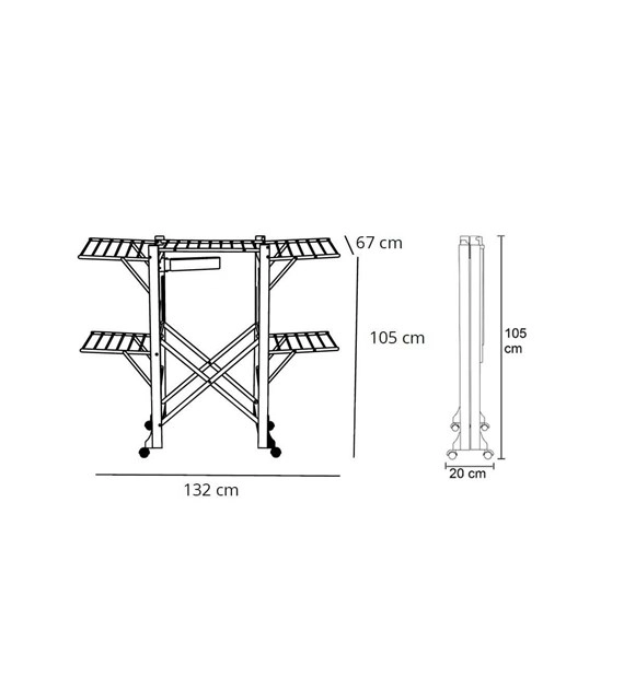 фото Підлогова сушарка для білизни Arredamenti Aliante ARIT-606-BL