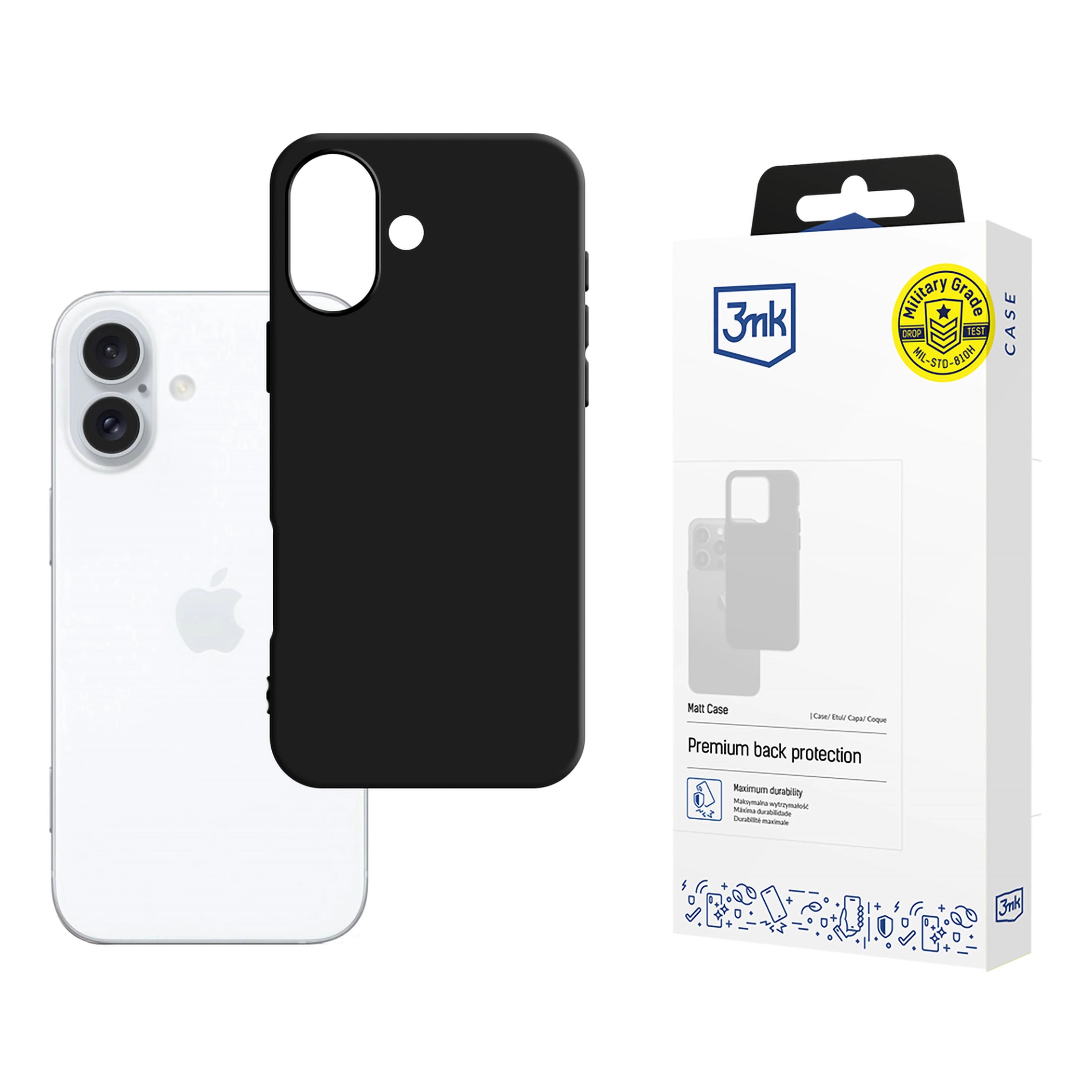 Etui 3mk Matt Case do iPhone 16 Czarny