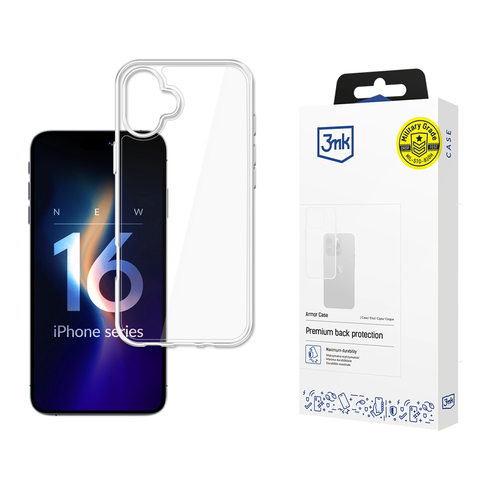 Etui 3mk Armor Case do iPhone 16 Plus Przezroczysty