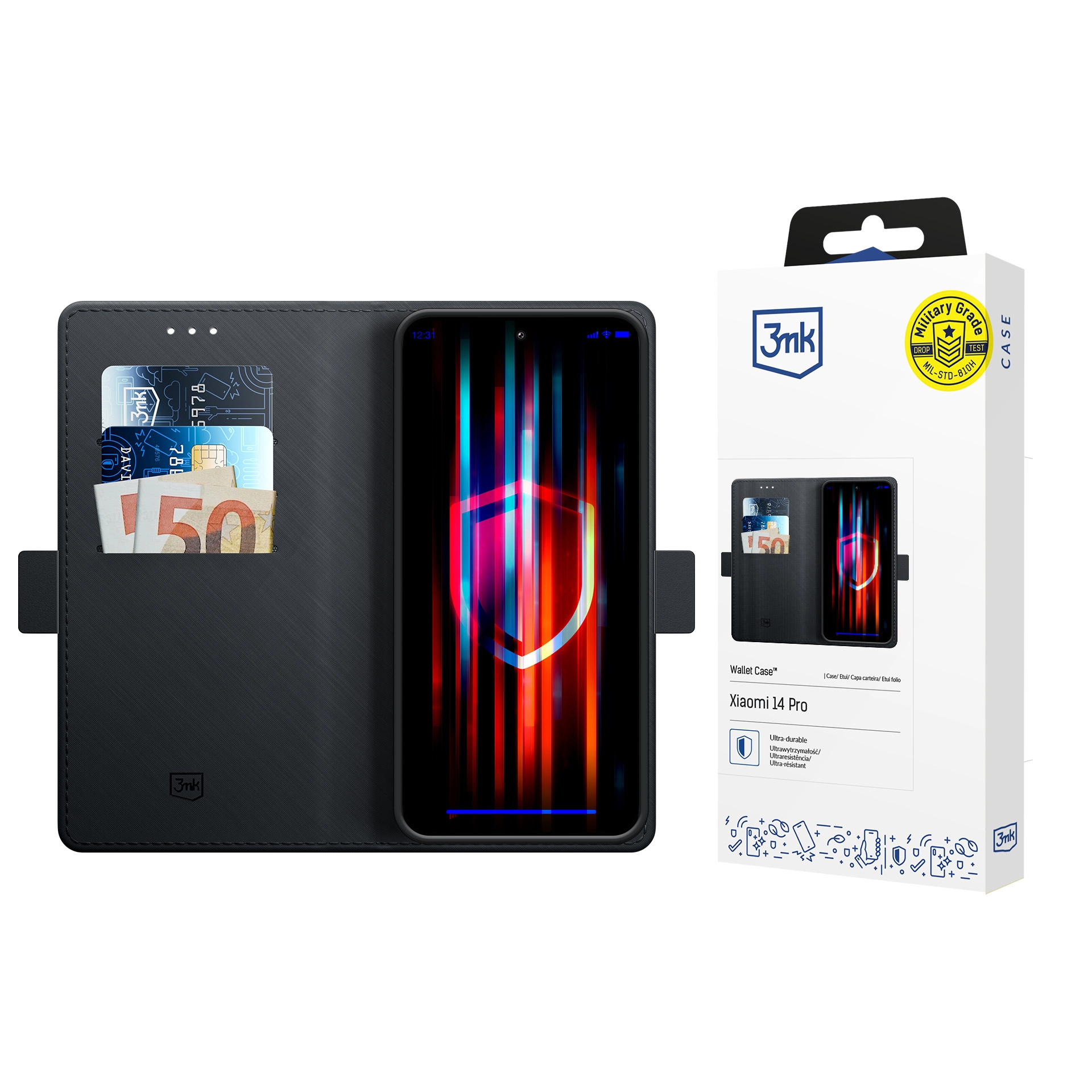 Etui 3mk Wallet Case do Xiaomi 14 Pro Czarny