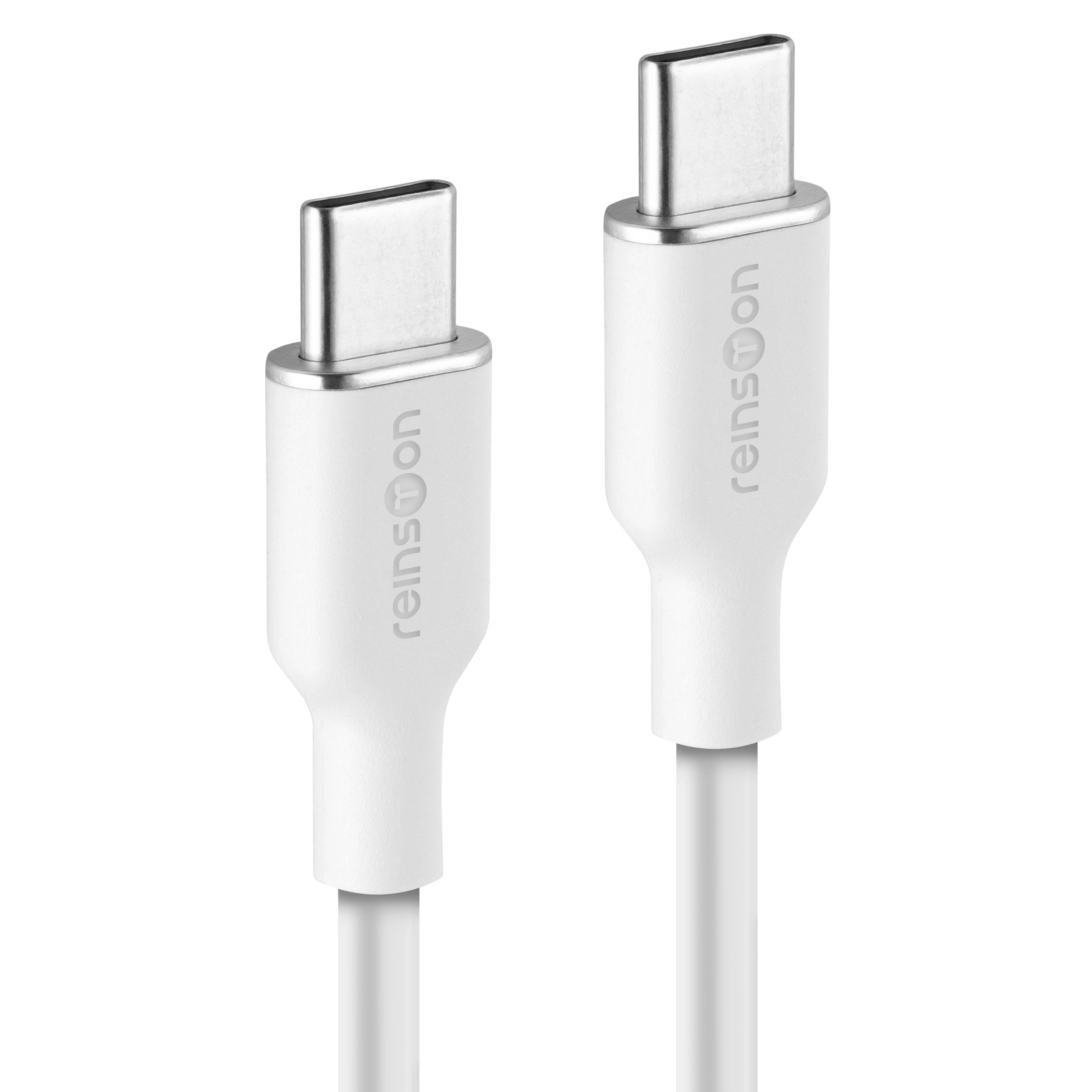 Kabel Reinston EK15CC65B USB-C do USB-C 1,5m 65W Biały