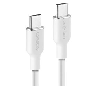 Kabel Reinston EK15CC65B USB-C do USB-C 1,5m 65W Biały