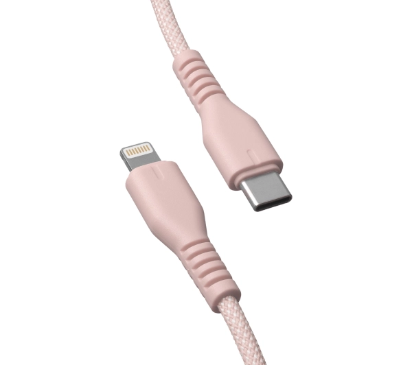 QUALO USB-C do Lightning 1,5m 2,4A Różowy