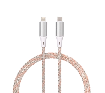 Kabel QUALO USB-C do Lightning 1m 3A Kolorowy