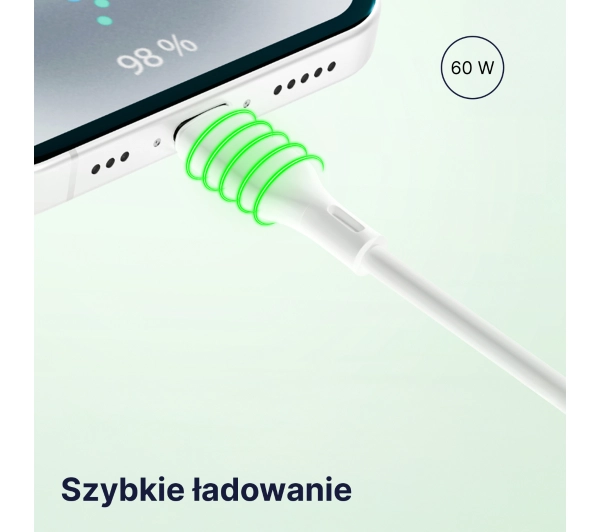 QUALO USB-A do USB-C 1,5m 3A Biały
