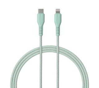 QUALO USB-C do Lightning 1,5m 2,4A Zielony