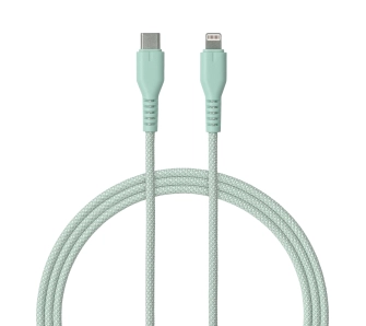 Kabel QUALO USB-C do Lightning 1,5m 2,4A Zielony