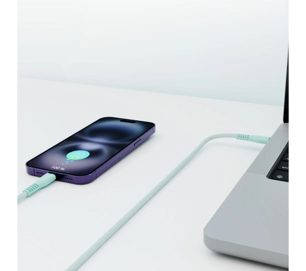 QUALO USB-C do Lightning 1,5m 2,4A Zielony