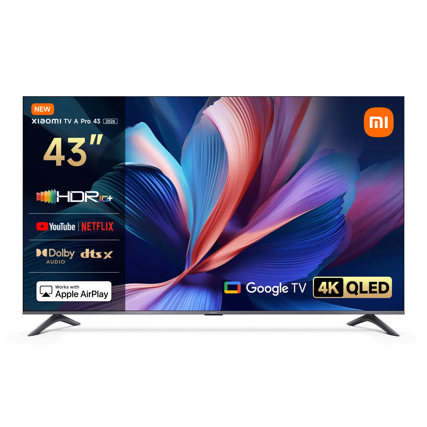 Telewizor Xiaomi TV A Pro 43 2026 (L43MB-APEU) 43" QLED 4K Google TV DVB-T2